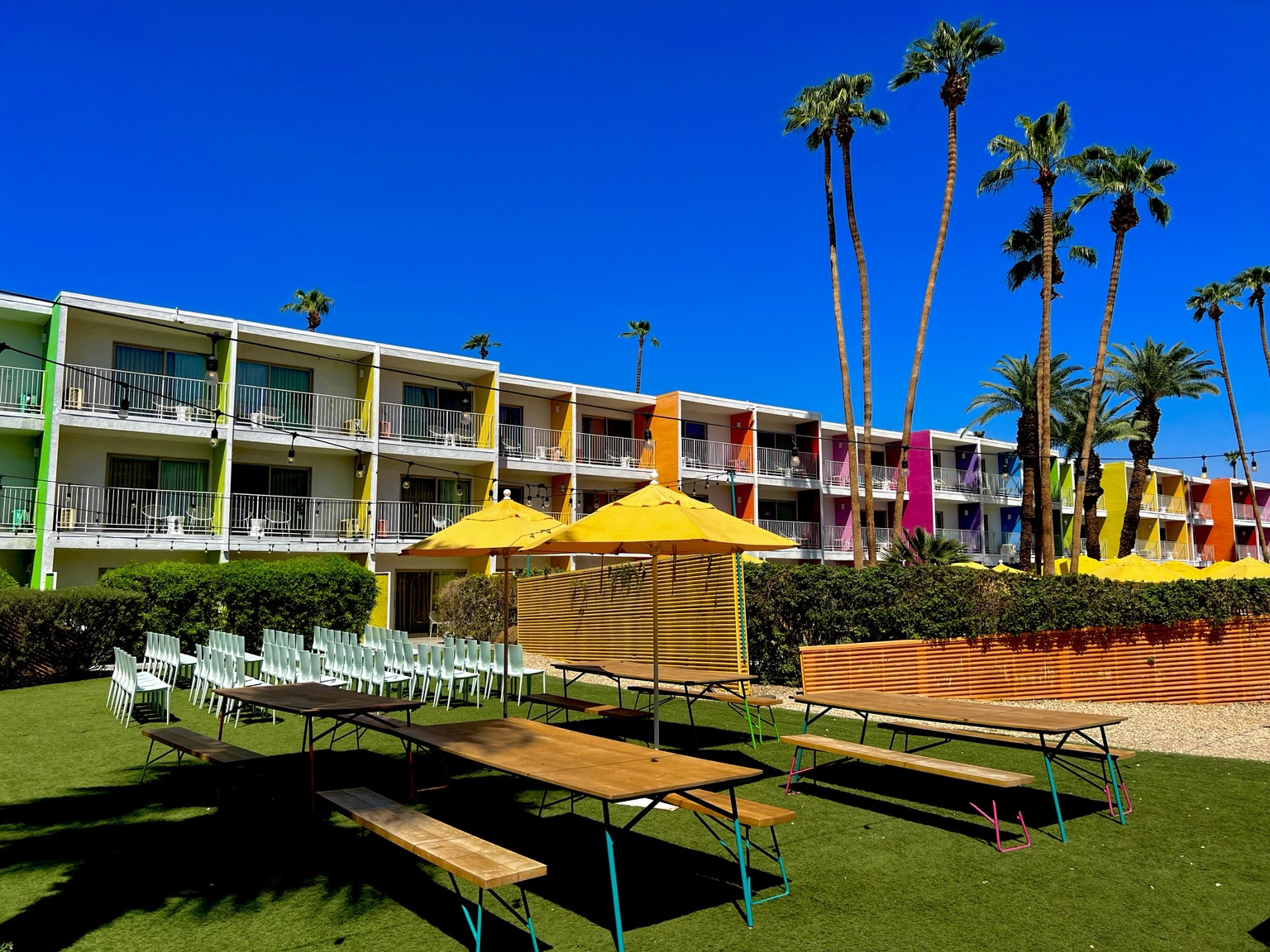 Colorful resort architecture
