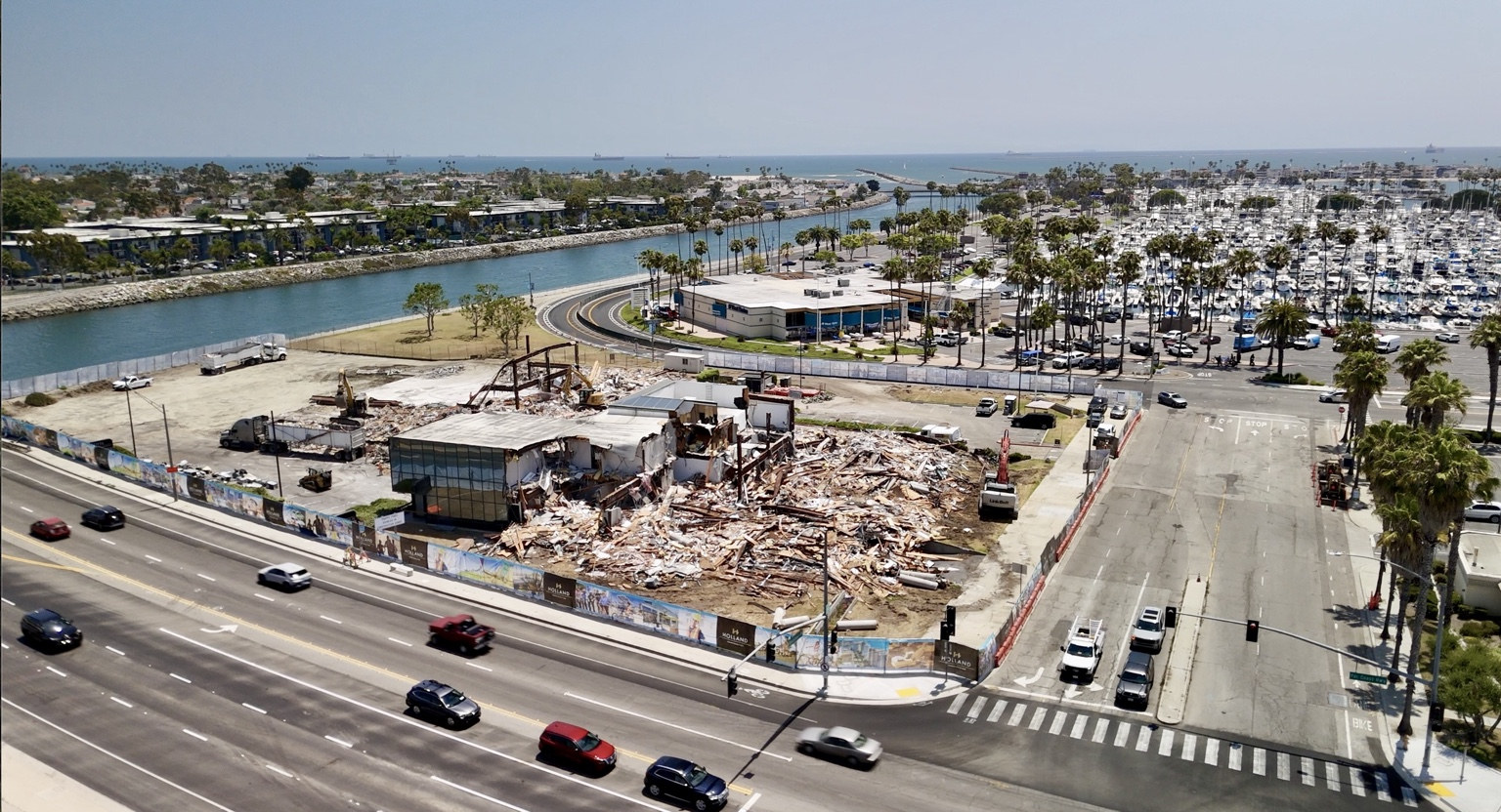 Congressional Place demolition site overlooking the marina